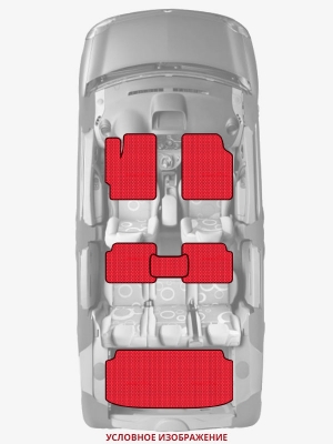 ЭВА коврики «Queen Lux» комплект для Daihatsu Move (L600, L610)